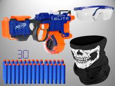 Набор NERF Легион Хайперфайр № 1 Бластер Элит Хайперфайр, патроны 30 шт, бандана, очки