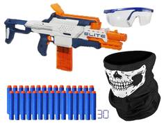 Набор NERF Легион Видеобластер № 1 Бластер Элит Видеобластер, патроны 30 шт, бандана, очки