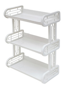 Полка для ванной комнаты навесная Комфорт +, 3-х ярусная, белая