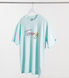 Мятно-зеленая футболка свободного кроя с логотипом Tommy Jeans. Эксклюзивно для ASOS-Зеленый