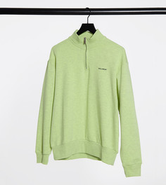 Свитшот в стиле oversized с воротником-трубой неоново-желтого цвета COLLUSION Unisex-Желтый
