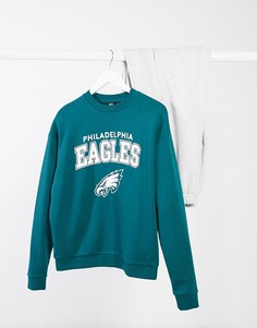 Свитшот в стиле oversized с принтом «Philadelphia Eagles» ASOS DESIGN-Зеленый