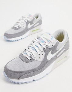 Серые парусиновые кроссовки Nike Air Max 90-Серый