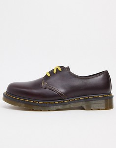 Красные туфли с тремя парами люверсов Dr Martens 1461-Красный