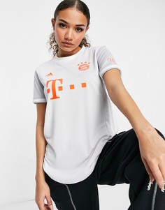 Серая футболка из джерси adidas Football Bayern Munich Away-Серый