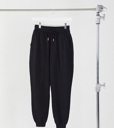 Черные джоггеры из органического хлопка с завязкой ASOS DESIGN Petite-Черный