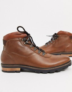 Светло-коричневые кожаные походные ботильоны на шнуровке Ben Sherman-Светло-коричневый