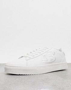 Белые кроссовки на шнуровке с логотипом Ben Sherman-Белый