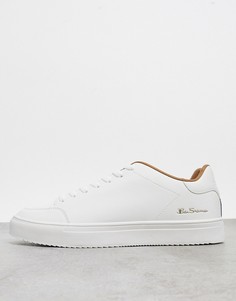 Белые кроссовки на шнуровке Ben Sherman-Белый
