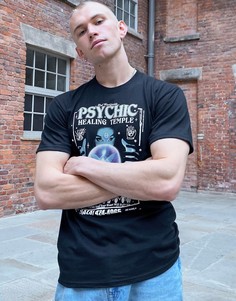 Черная футболка с принтом "Psychic Temple" HUF-Черный