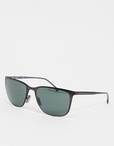 Коричневые солнцезащитные очки в квадратной оправе Hugo Boss-Коричневый