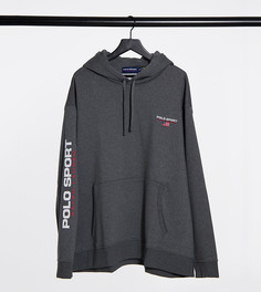 Худи серого цвета Polo Ralph Lauren Big & Tall Sport Capsule-Серый