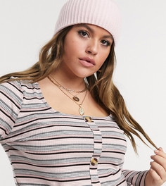Топ в винтажную полоску с овальным вырезом Wednesdays Girl Curve-Многоцветный