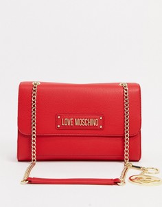 Красная классическая сумка на плечо Love Moschino-Красный