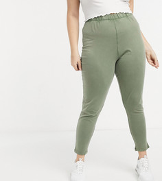 Леггинсы цвета хаки с эффектом кислотной стирки ASOS DESIGN Curve-Зеленый