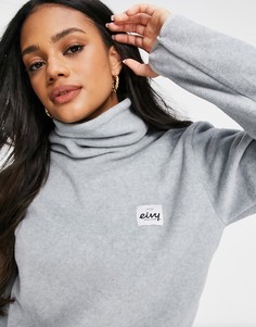 Короткий флисовый топ серого цвета Eivy-Серый