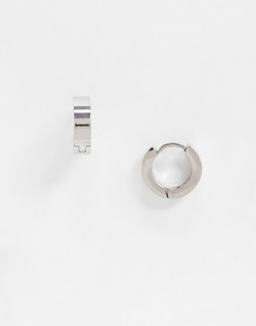 Серебристые серьги-кольца из нержавеющей стали River Island-Серебристый