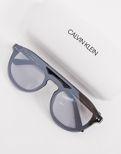 Серебристые солнцезащитные очки Calvin Klein-Серебристый
