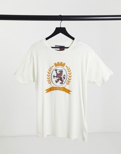 Белая футболка бойфренда с гербом-логотипом на груди Tommy Hilfiger Collections-Белый