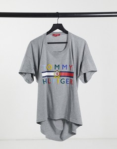 Серая футболка с логотипом спереди Tommy Hilfiger Collections-Серый