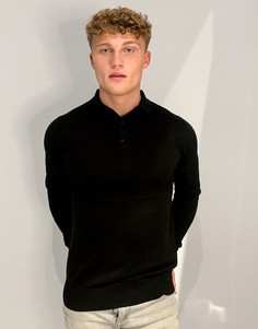 Черный джемпер с длинными рукавами и воротником Brave Soul