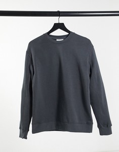 Свободный свитшот серого цвета Topshop-Серый