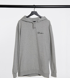 Серый худи узкого кроя с надписью «Prolific» River Island Big & Tall