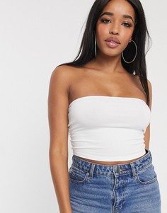 Белый топ-бандо из органического хлопка ASOS DESIGN