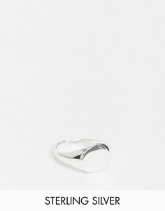 Кольцо-печатка с покрытием из 18-каратного стерлингового серебра Pieces-Серебряный