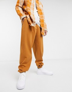 Коричневые выбеленные oversize-джоггеры ASOS DESIGN-Коричневый