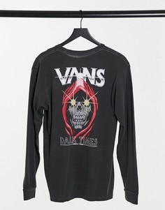 Темный лонгслив Vans Vintage-Черный