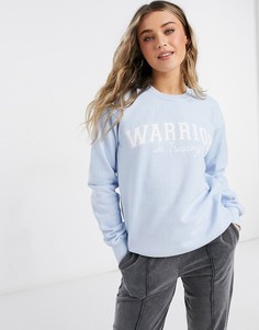 Спортивный голубой oversized-свитшот In The Style x Courtney Black