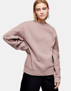 Серо-коричневый свитшот Topshop-Розовый