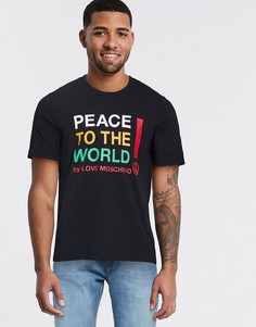 Футболка с принтом Love Moschino-Черный