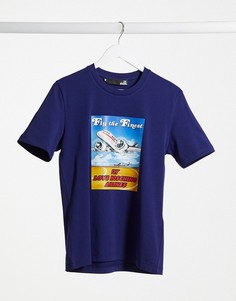 Футболка с принтом Love Moschino-Голубой