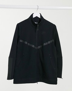 Черная флисовая куртка в стиле oversize Nike Tech-Черный