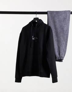 Худи черного цвета с небольшим логотипом Karl Kani Signature-Черный