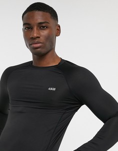 Черный обтягивающий лонгслив ASOS 4505 icon