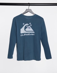 Синий лонгслив Quiksilver Standard-Голубой