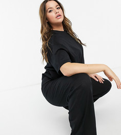 Черная пижамная футболка от комплекта ASOS DESIGN-Черный