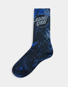 Темно-синие носки с принтом Santa Cruz-Темно-синий