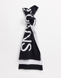 Черный шарф с логотипом Calvin Klein Jeans