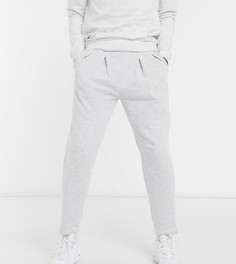 Белые меланжевые джоггеры с защипами ASOS DESIGN Tall-Белый