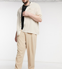 Бежевые oversized-джоггеры из вафельного трикотажа от комплекта ASOS DESIGN Plus-Зеленый