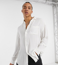 Рубашка-oversized белого цвета из жатой вискозы в стиле 90-х ASOS DESIGN Tall-Белый