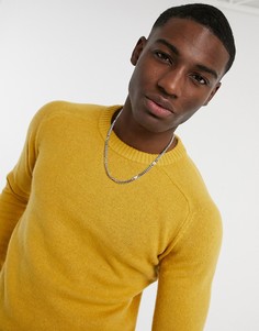 Желтый джемпер из овечьей шерсти Selected Homme