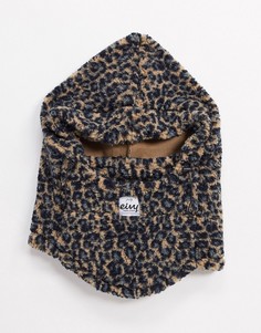 Балаклава из искусственного меха с леопардовым рисунком Eivy Mandy-Многоцветный