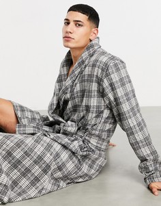 Халат с начесом в клетку ASOS DESIGN-Многоцветный