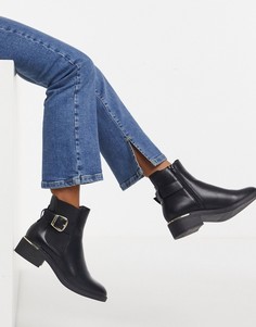Черные ботильоны с пряжкой Schuh Caitlin-Черный
