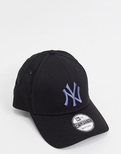 Черная кепка New Era 9forty NY-Голубой